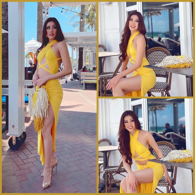 Khánh Vân chặt chém hội chị em Miss Universe bằng bộ đầm khoét xẻ tưng bừng, tụt cân thấy rõ nhưng vẫn quá rạng ngời - Ảnh 3.