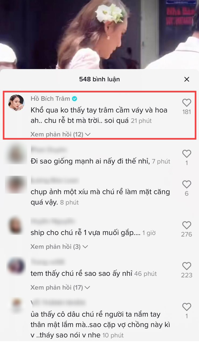Team qua đường soi cận biểu cảm gây tranh cãi của chồng Hồ Bích Trâm trong lễ rước dâu, đàng gái buộc phải lên tiếng giải thích - Ảnh 3.