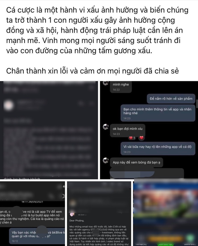 Công Vinh lên tiếng về nghi vấn PR cho ứng dụng cá độ bóng đá: Tuyên bố bị lợi dụng và mời luật sư vào cuộc! - Ảnh 2. Công Vinh lên tiếng về nghi vấn PR cho ứng dụng cá độ bóng đá: Tuyên bố bị lợi dụng và mời luật sư vào cuộc! - Ảnh 2.