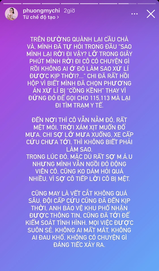 Phương Mỹ Chi hốt hoảng khi thấy 1 người rạch tay giữa cầu, xử lý ra sao mà ca sĩ nhí phải hối hận vì quá cồng kềnh? - Ảnh 4.