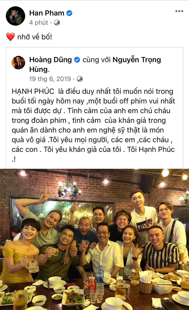 Bảo Thanh, Bảo Hân và dàn sao đồng loạt tưởng nhớ NSND Hoàng Dũng, hoá ra hôm nay là ngày đặc biệt của đoàn phim Về Nhà Đi Con - Ảnh 3.