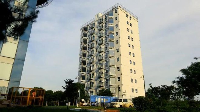 Công ty Trung Quốc xây khu chung cư 10 tầng chỉ trong 28 giờ - Ảnh 1.