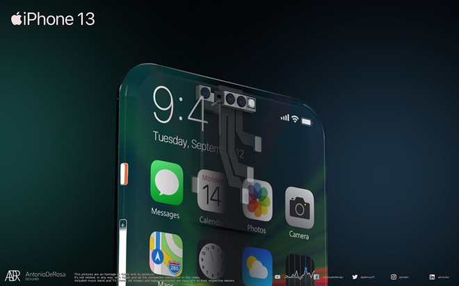Xuất hiện concept iPhone 13 đẹp mãn nhãn, màn hình cong tràn viền, camera selife ẩn - Ảnh 2.