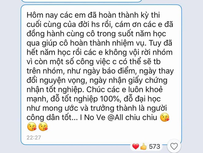 Chat với học trò thi xong đại học, cô giáo nhắn 1 dòng khiến ai cũng chột dạ, khóc rưng rưng - Ảnh 2.