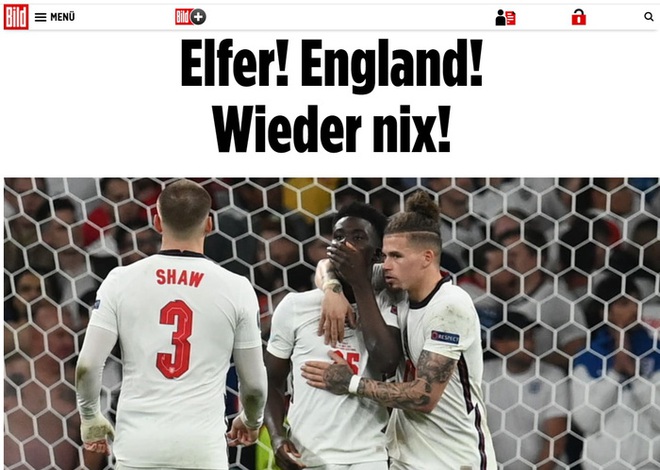 Báo Pháp nâng tuyển Italy lên tận mây xanh, báo Đức hả hê dìm hàng tuyển Anh sau chung kết Euro 2020 - Ảnh 2.