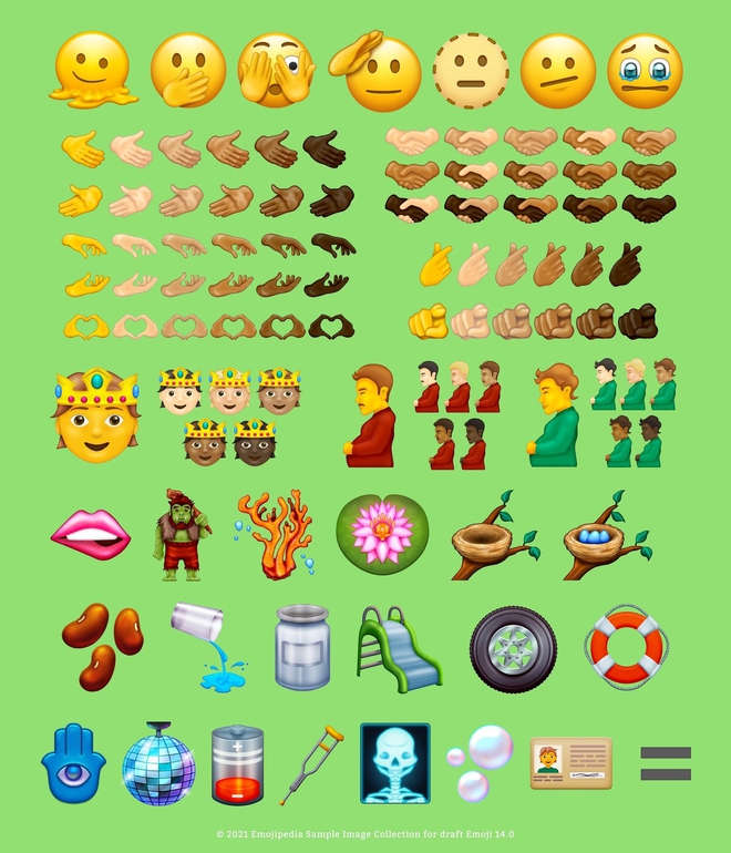 Cộng đồng mạng x&ocirc;n xao khi Apple chơi lầy tung ra emoji đ&agrave;n &ocirc;ng mang bầu v&agrave; gương mặt tan chảy kiểu kinh dị - Ảnh 2.