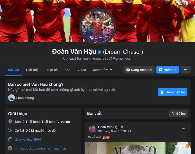 Đoàn Văn Hậu cho Bùi Tiến Dũng lẫn Quang Hải hít khói, trở thành cầu thủ đầu tiên có hơn 1 triệu follower trên cả TikTok, Facebook và Instagram - Ảnh 4.