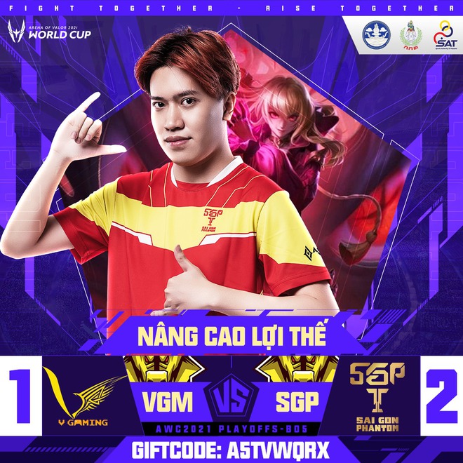 AWC 2021: Thắng nhọc nhằn V Gaming, Saigon Phantom là đại diện cuối cùng của Liên quân Việt Nam đi tiếp, sẽ phải đối đầu với người Thái - Ảnh 2.