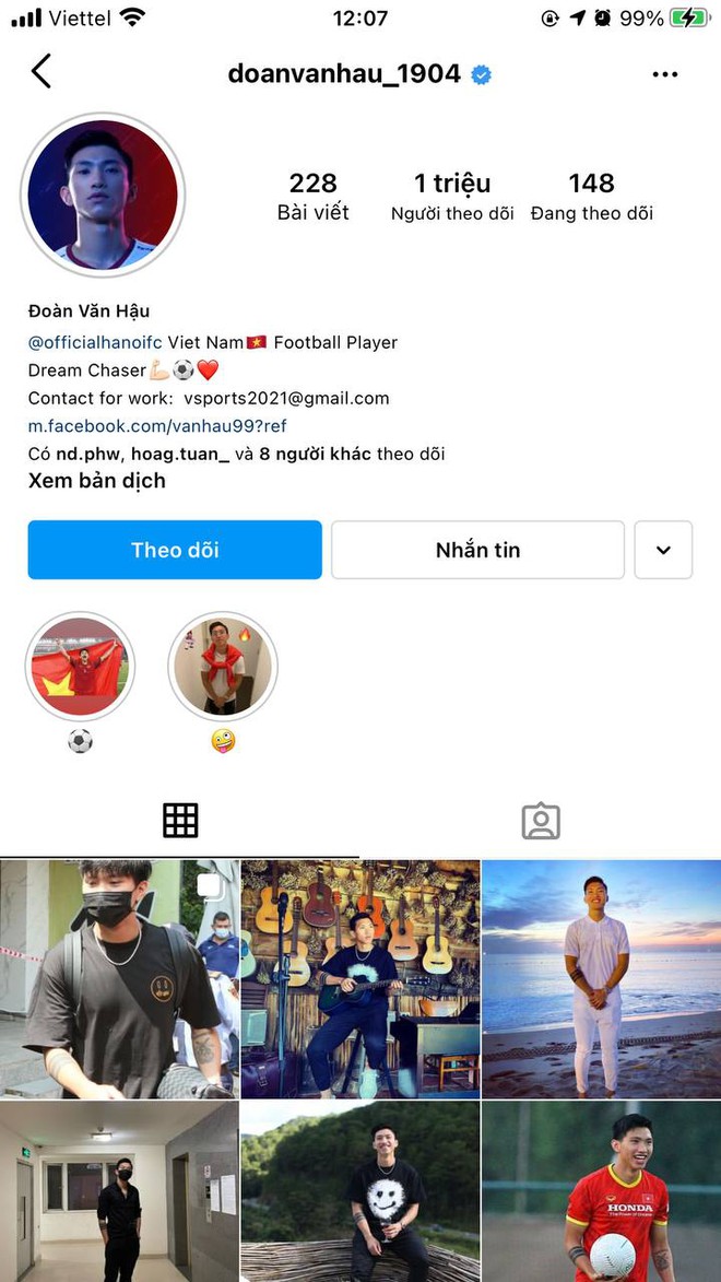 Đoàn Văn Hậu cho Bùi Tiến Dũng lẫn Quang Hải hít khói, trở thành cầu thủ đầu tiên có hơn 1 triệu follower trên cả TikTok, Facebook và Instagram - Ảnh 2.
