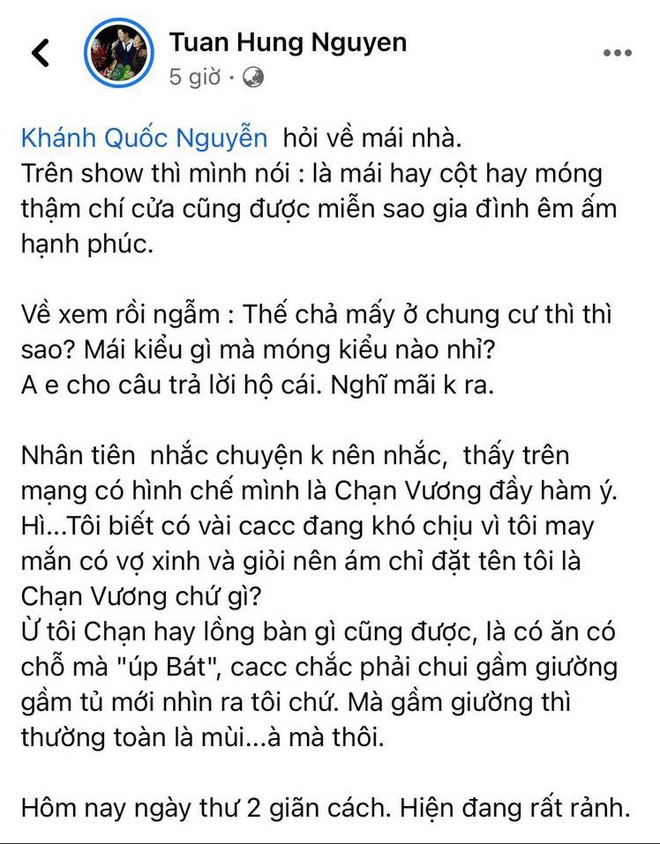 Bị nói là “chạn vương”, Tuấn Hưng có có câu trả lời khéo léo, không quên nịnh “nóc nhà ngọt xớt thế này đây - Ảnh 2.