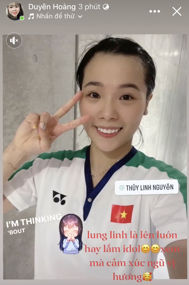 Nữ lực sĩ Hoàng Thị Duyên gọi tay vợt Thuỳ Linh là Idol, dành lời khen đặc biệt sau trận thắng tại Olympic Tokyo 2020 - Ảnh 1.