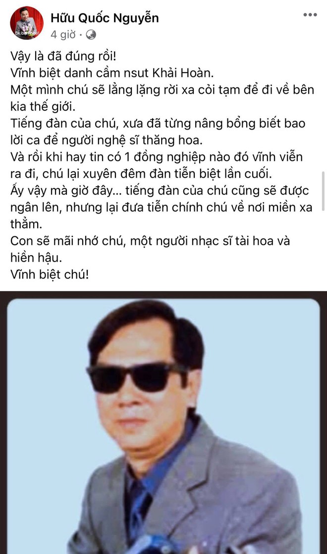 Diễn viên Gia Đình Là Số 1 cùng cả dàn sao Việt xót xa nói lời tiễn biệt thêm 1 nghệ sĩ qua đời vì Covid-19 - Ảnh 2.