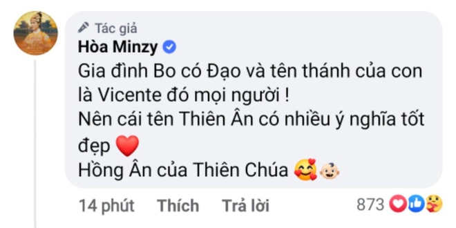 H&ograve;a Minzy cuối c&ugrave;ng cũng c&ocirc;ng khai t&ecirc;n thật của qu&yacute; tử h&agrave;o m&ocirc;n, tiết lộ lu&ocirc;n c&aacute;ch đặt t&ecirc;n v&ocirc; c&ugrave;ng &yacute; nghĩa - Ảnh 3.