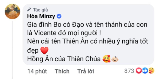 Hòa Minzy cuối cùng cũng công khai tên thật của quý tử hào môn, tiết lộ luôn cách đặt tên vô cùng ý nghĩa - Ảnh 3.