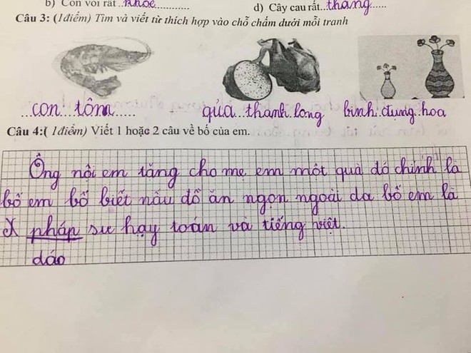 Cô nhóc làm bài văn tả bố, đang viết dở nghề nghiệp bỗng xóa vội khiến chị gái kêu lên: Không biết ai bày cho nữa! - Ảnh 1. Cô nhóc làm bài văn tả bố, đang viết dở nghề nghiệp bỗng xóa vội khiến chị gái kêu lên: Không biết ai bày cho nữa! - Ảnh 1.