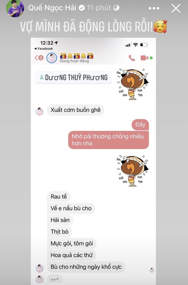 Thương chồng ăn uống lạ miệng ở Th&aacute;i Lan, vợ Quế Ngọc Hải hứa về Việt Nam sẽ nấu b&ugrave; những m&oacute;n ngon - Ảnh 1.
