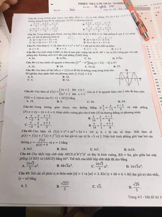 Bộ GD-ĐT nói gì về thông tin nghi lộ đề thi Toán trên mạng xã hội? - Ảnh 1.