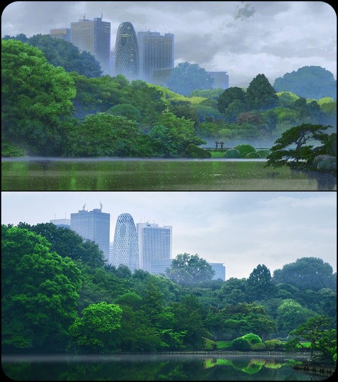 Chùm ảnh Tokyo long lanh, giống thật đến kinh ngạc ở anime The Garden of Words: Vẻ đẹp trĩu nặng của sự cô đơn giữa thành phố lớn - Ảnh 8.