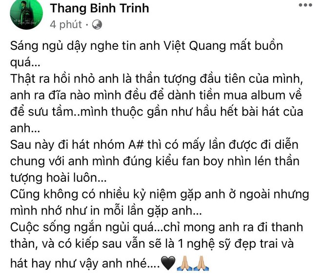 Tang lễ gấp rút của ca sĩ Việt Quang: Không kèn trống, khâm liệm tại nhà riêng, xót xa nụ cười người quá cố trên di ảnh - Ảnh 7.