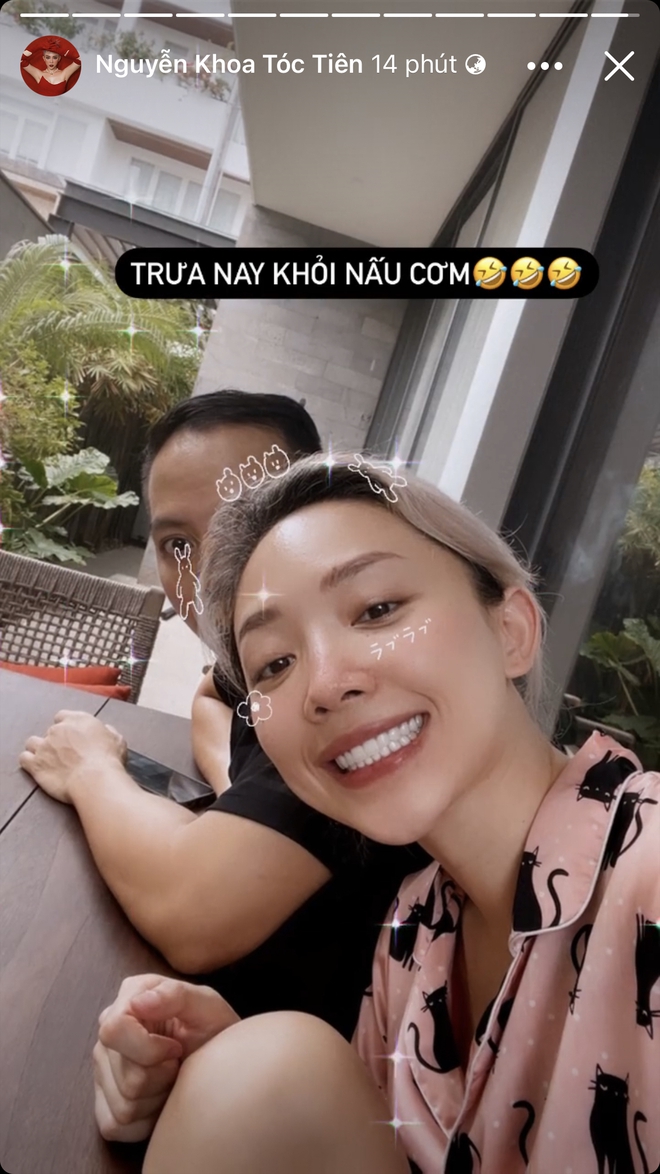 T&oacute;c Ti&ecirc;n mới s&aacute;ng đ&atilde; tung ảnh nũng nịu b&ecirc;n chồng, Ho&agrave;ng Touliver đ&aacute;p lại ngay nhưng bẻ l&aacute;i lầy lội miễn b&agrave;n! - Ảnh 2.