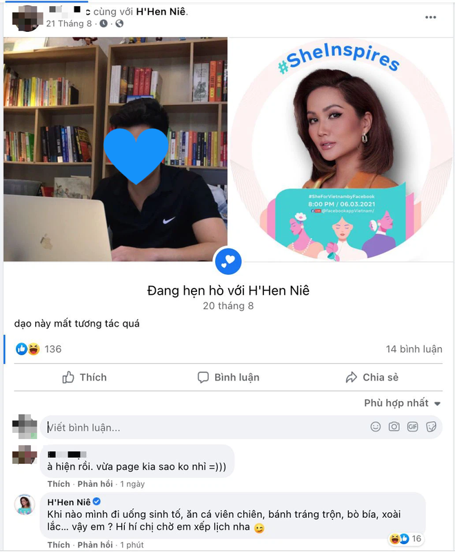 Một ch&agrave;ng trai bất ngờ c&ocirc;ng khai hẹn h&ograve; với HHen Ni&ecirc;, n&agrave;ng hậu c&ograve;n nhiệt t&igrave;nh tương t&aacute;c, sắp cả lịch hẹn h&ograve; - Ảnh 2.