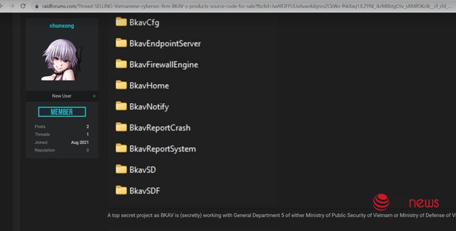 Bkav xác nhận rò rỉ mã nguồn phần mềm cũ từ nhân viên đã nghỉ việc - Ảnh 2.