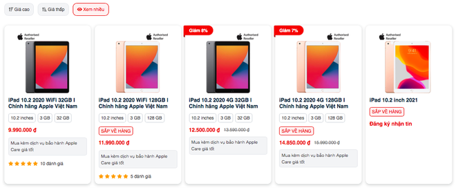 Nhu cầu học online tăng cao, iPad cũ bị thiếu hàng, tăng giá - Ảnh 1.