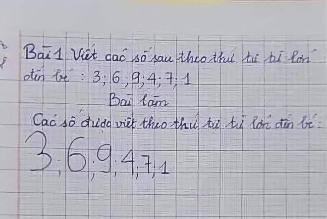 Cô giáo yêu cầu viết các số từ LỚN đến BÉ, đáp án cậu nhóc đưa ra khiến giáo viên cạn lời, khen ngợi thông minh quá - Ảnh 1.