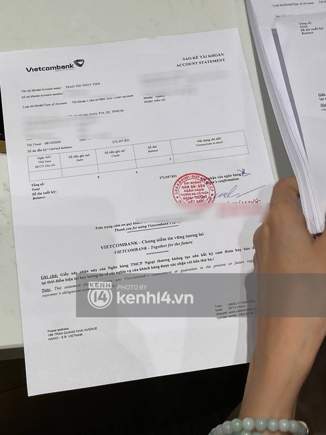 ĐỘC QUYỀN: Thuỷ Tiên và Công Vinh chính thức làm thủ tục, hàng loạt tài liệu sao kê đã lộ diện - Ảnh 5. ĐỘC QUYỀN: Thuỷ Tiên và Công Vinh chính thức làm thủ tục, hàng loạt tài liệu sao kê đã lộ diện - Ảnh 5.