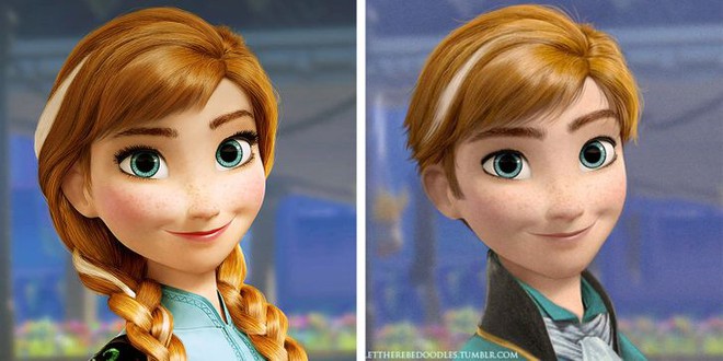 Cười xỉu khi các nhân vật Disney huyền thoại bị hoán đổi giới tính: Elsa đẹp trai hết hồn nhưng nhan sắc trùm cuối mới gây hoang mang! - Ảnh 3.