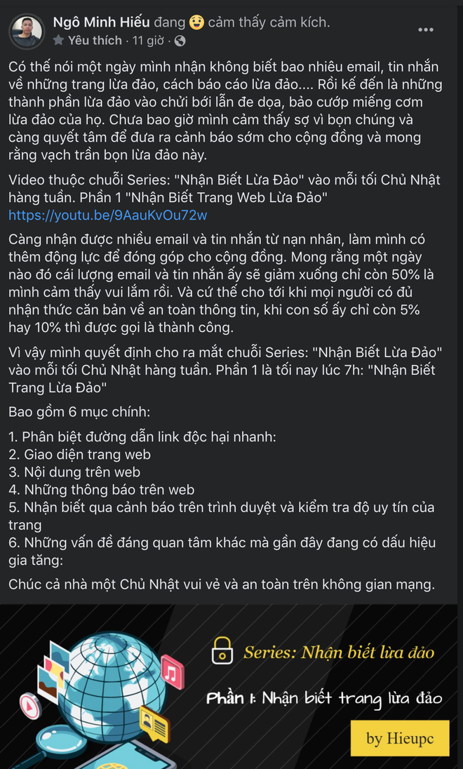 Hiếu PC tiết lộ bị chửi bới, đe doạ, quyết tâm lập ra chuỗi series Nhận Biết Lừa Đảo để bảo vệ người dùng! - Ảnh 2.