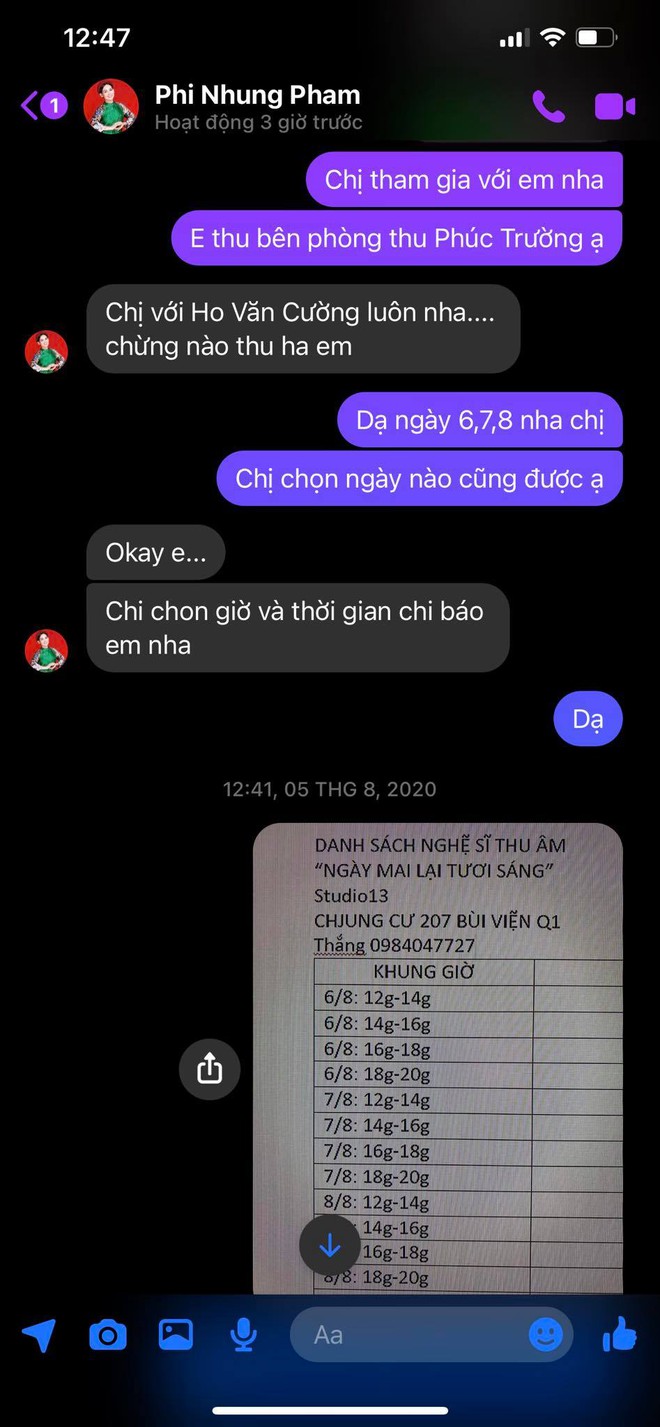 Tính cách ca sĩ Phi Nhung lộ rõ qua loạt tin nhắn chưa từng công bố với 1 nhạc sĩ khi sinh thời - Ảnh 3.