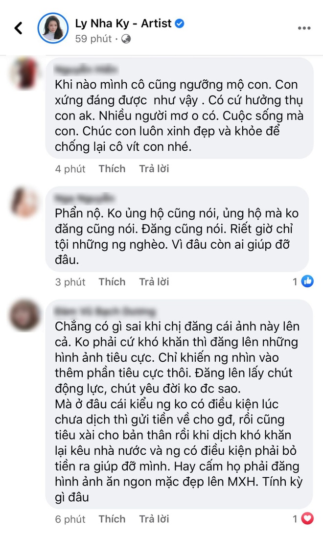 Bị chỉ tr&iacute;ch v&igrave; đăng ảnh ăn uống sang chảnh giữa m&ugrave;a dịch, L&yacute; Nh&atilde; Kỳ đ&aacute;p cực căng bằng 1 thứ khiến netizen tắt điện - Ảnh 5.