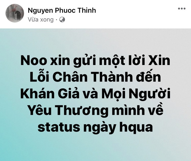 Noo Phước Thịnh xin lỗi khán giả vì bài đăng sặc mùi 18+, cảm nhận 1 điều sau sự cố - Ảnh 2.