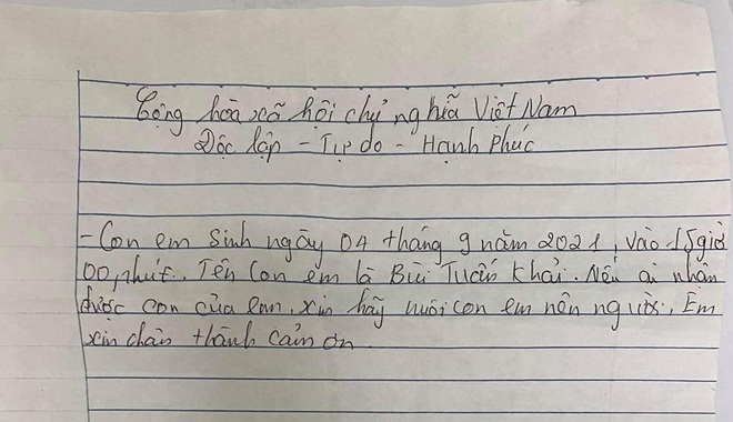 Bé trai 3 ngày tuổi bị bỏ rơi ở chân núi có nhiều ngôi mộ cùng lá thư nhờ nuôi con nên người - Ảnh 5.