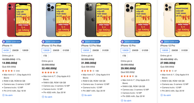 Giá iPhone 13 series giảm cực sâu dịp giáp Tết Nguyên đán 2022: Mua ở đâu để có giá rẻ nhất? - Ảnh 6.