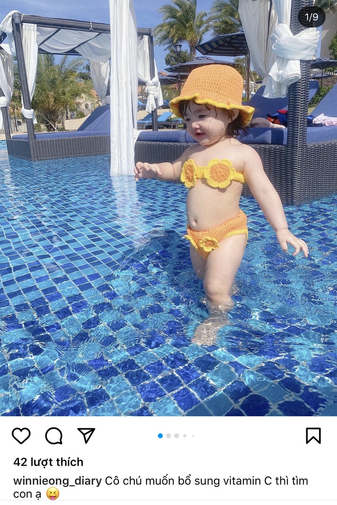 Thế lực nhí hot nhất đầu tuần gọi tên ái nữ nhà Đông Nhi: Diện bikini cưng xỉu, vòng 2 tròn xoe bụ bẫm gây sốt! - Ảnh 2.