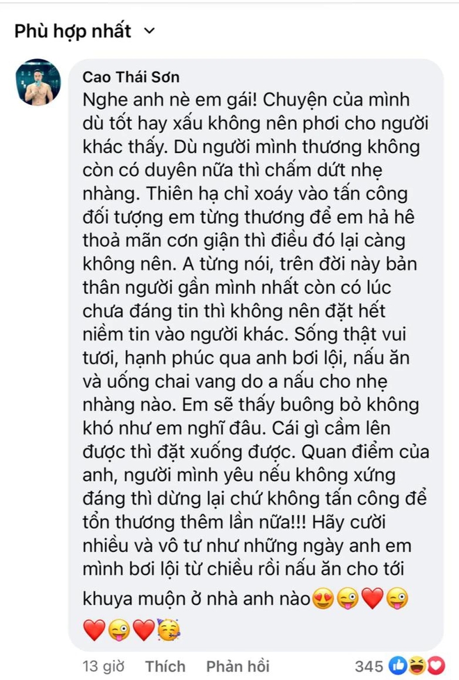 Cao Thái Sơn nói với cô gái bóc phốt Thanh Bình lăng nhăng: Người mình yêu nếu không xứng thì dừng lại - Ảnh 3.