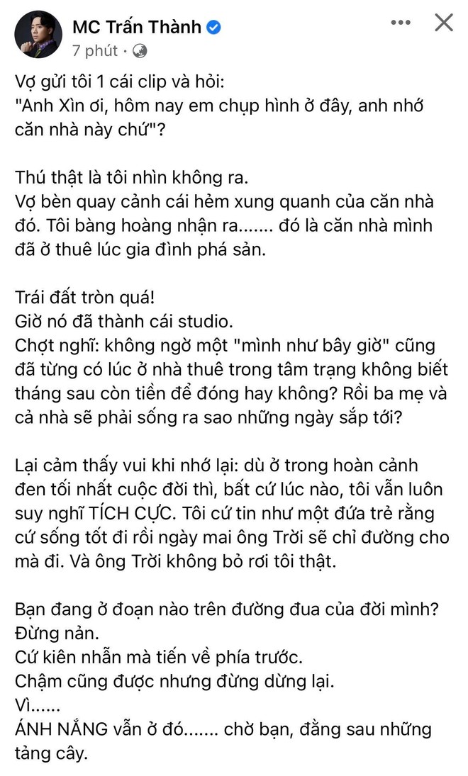 Trấn Thành nghẹn ngào nhớ về thời bị phá sản, hoá ra là do 1 hình ảnh từ Hari Won! - Ảnh 2.