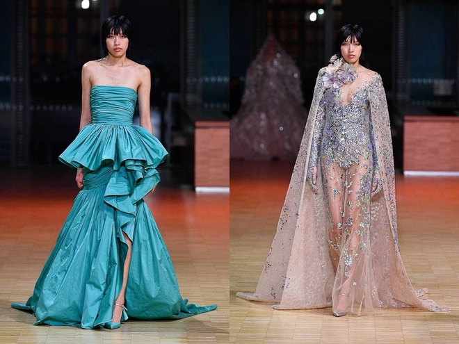 Phương Oanh Next Top tiếp tục gây chấn động khi trình diễn cho nhà mốt đình đám Elie Saab - Ảnh 2.