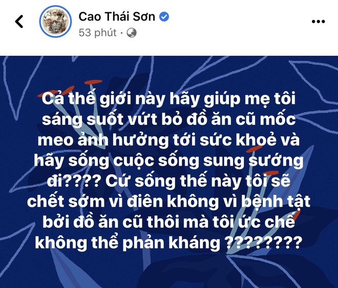 Cao Thái Sơn tuyên bố sẽ chết sớm vì điên, nguyên nhân lại do 1 thói quen của chính mẹ ruột! - Ảnh 2.