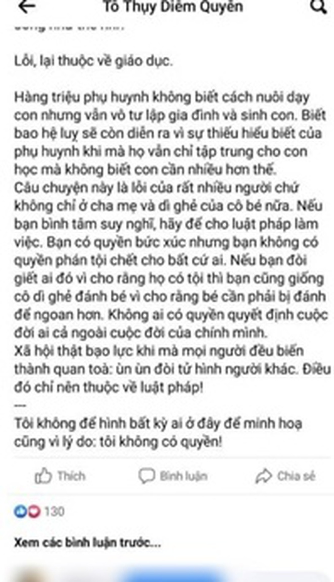 Gia đình bé gái 8 tuổi phẫn nộ với quan điểm "thương tiếc" dì ghẻ của chuyên gia giáo dục toàn cầu - Ảnh 1.