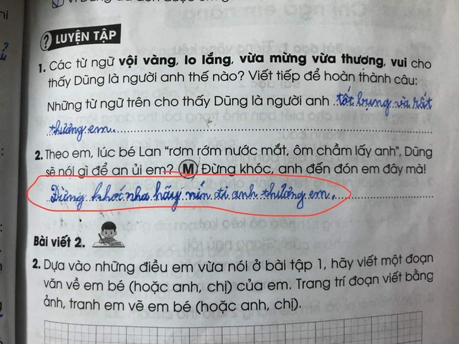Cậu bé Tiểu học giải quyết ngon ơ bài tập tiếng Việt vì thuộc lòng trend TikTok, dân mạng thốt lên: Thông minh đấy!