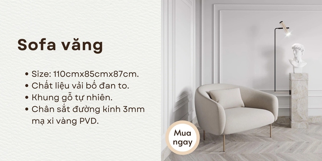 Trang tr&iacute; ph&ograve;ng kh&aacute;ch theo phong c&aacute;ch tối giản với 5 m&oacute;n đồ nội thất cơ bản - Ảnh 4.
