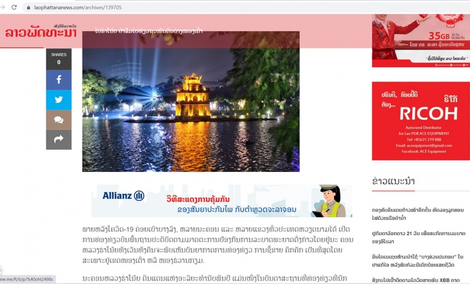 B&aacute;o L&agrave;o ca ngợi du lịch Việt Nam - Ảnh 1.