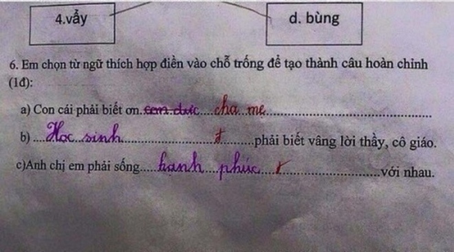 Những bài kiểm tra của học sinh ngây thơ đến mức khiến người đọc tức anh ách - Ảnh 1.