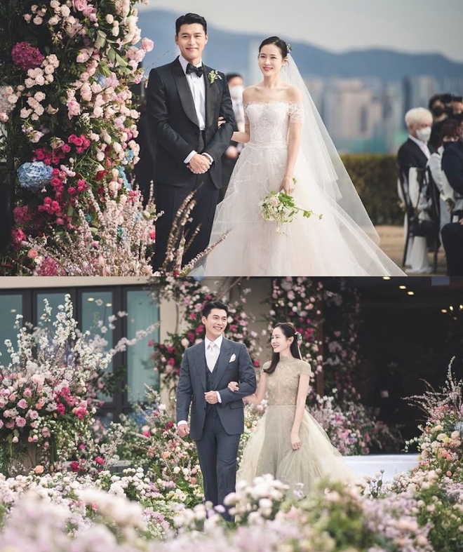 2022 đ&uacute;ng l&agrave; m&ugrave;a cưới Kbiz: BinJin - Park Shin Hye mời cả đo&agrave;n si&ecirc;u sao, Gong Hyo Jin độc lạ bất ngờ - Ảnh 4.