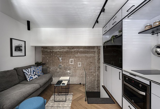 Căn hộ 36m&sup2; c&oacute; thiết kế ch&igrave;m dưới đất với bố cục th&ocirc;ng minh - Ảnh 2.
