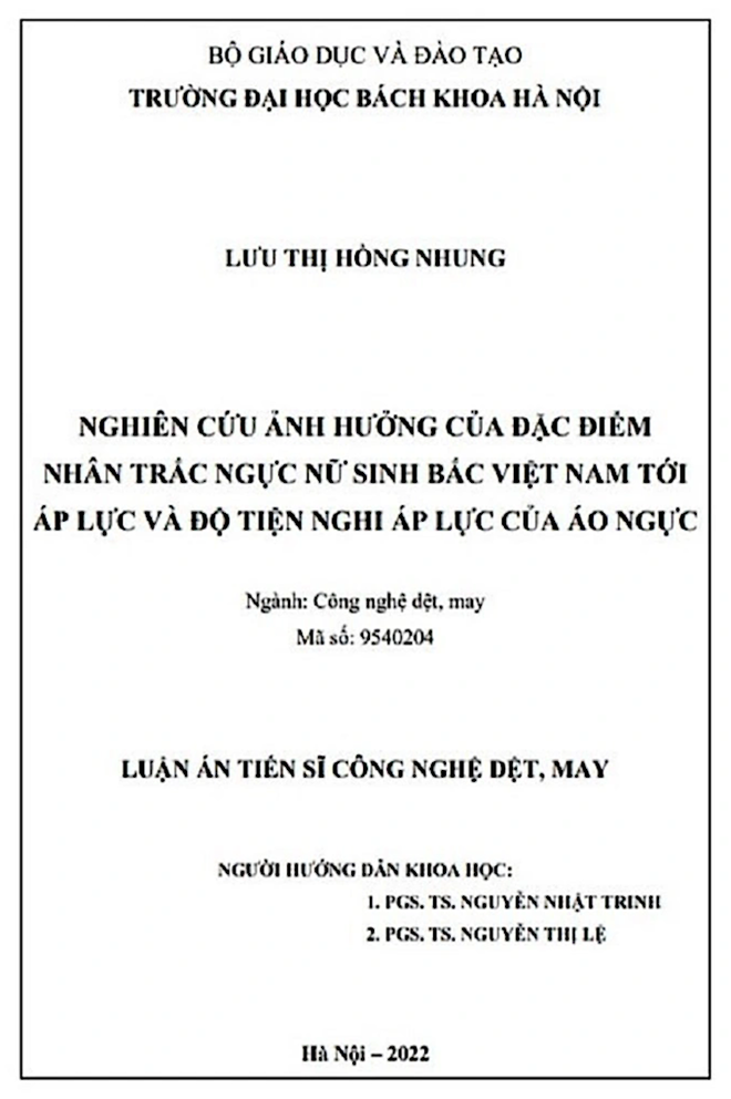 Luận án tiến sĩ về áo ngực gây xôn xao: Đại diện ĐH Bách khoa Hà Nội lý giải - Ảnh 1.