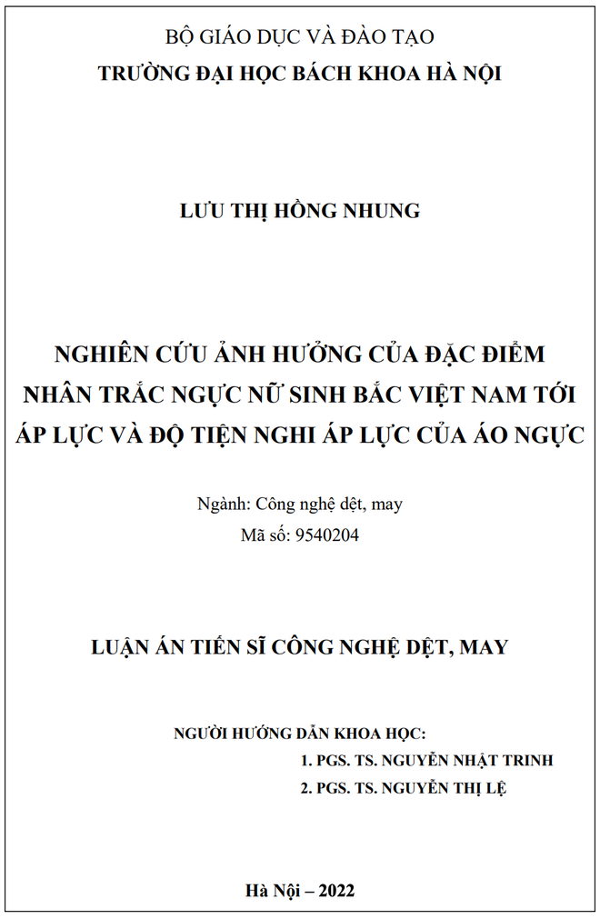 Luận án tiến sĩ nghiên cứu áo ngực có nội dung thế nào? - Ảnh 1.